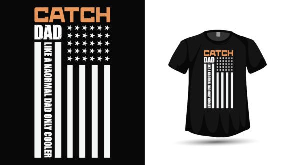 Fathers Day American Flag Tshirt Design