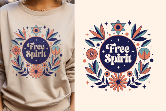 Free Spirit Vintage Design: SVG & PNG for Creative Projects