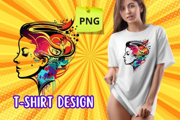 Girl Art T-shirt Design: Unique Graphics for Your Projects