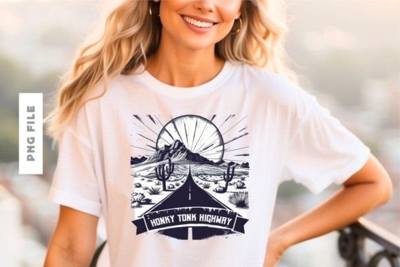 Honky Tonk Highway T-shirt Design: A Vintage Road to Branding