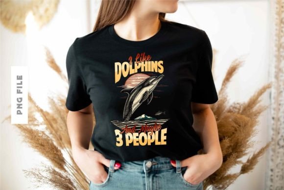 I Like Dolphins T-shirt Design: A Modern Graphic Asset