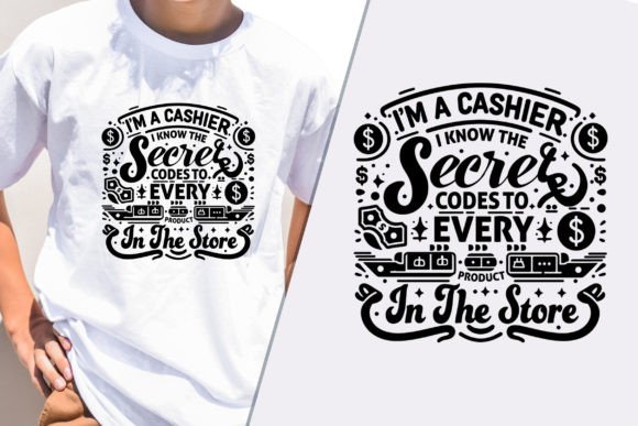 I'm a Cashier Stylish T-Shirt Design: A Graphic Design Asset