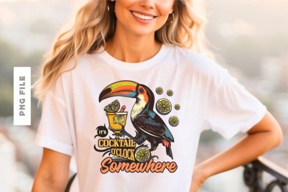 It's Cocktail O'clock T-shirt Design: A Creative Asset