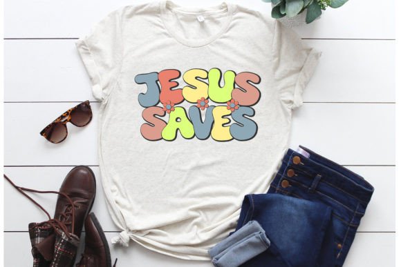 Jesus Saves Christian SVG T-shirt Design: A Faith-Based Asset