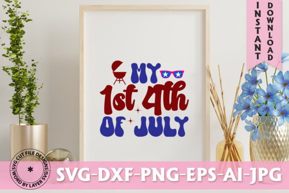 My 1st 4th of July Retro SVG Design: A Vintage Asset for Modern Projects