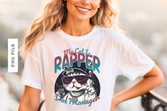 My Cat is Rapper T-shirt Design: A Creative Asset