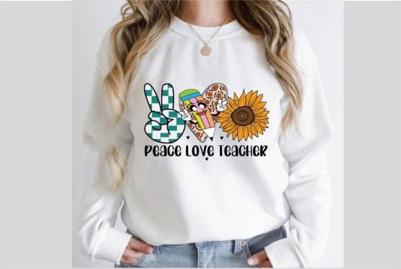 Peace Love Teacher PNG T-Shirt Design: A Creative Asset