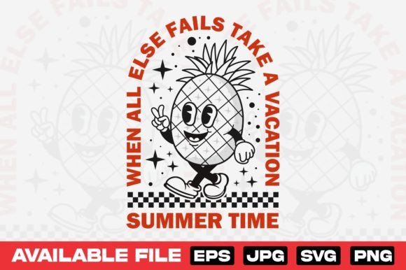 Pineapple Cartoon Character Design: A Modern Graphic Asset