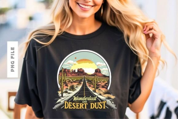 Wanderlust and Desert Dust T-Shirt Design: A Creative Asset